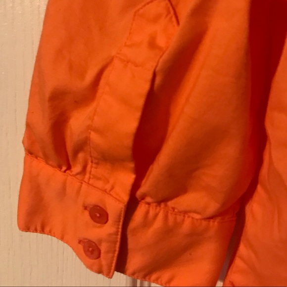 Bebe orange ruffle button up shirt in size M. - Picture 4 of 4